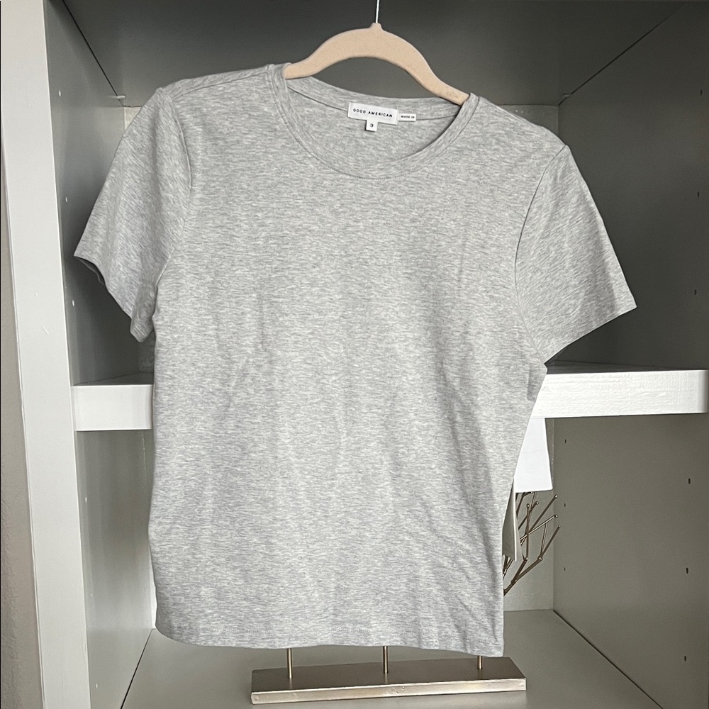 Good American Black Short Sleeve Tee